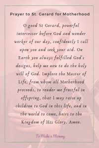 Prayer to St. Gerard Majella, Patron Saint of Trying to Conceive and ...